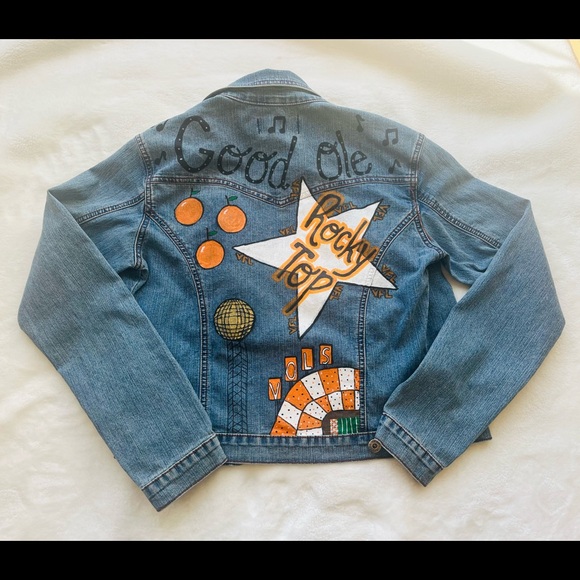 Tennessee Vols Painted Denim Jacket - Picture 5 of 10